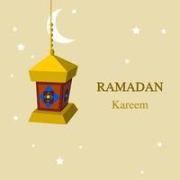 redigerbar platt tecknad ramadan lampa vektorillustration för islamiska ögonblick vektor