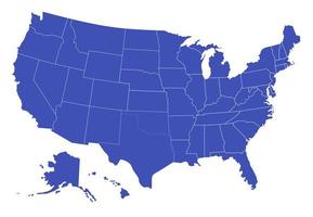 Karte von fünfzig Staaten von Amerika vektor
