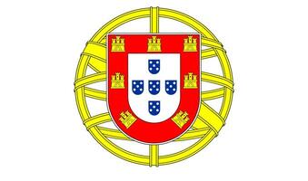 Wappen von Portugal isoliert auf weißem Hintergrund vektor