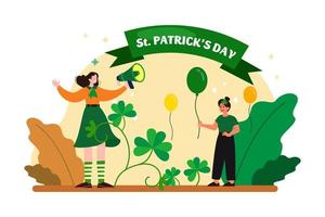 st. patrick day illustrationskonzept vektor