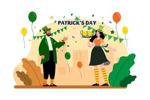 st. patrick day illustrationskonzept vektor