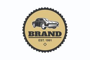 Auto-Logos-Vorlagen, Vektordesign-Elemente, Embleme im Vintage-Stil und Abzeichen Retro-Illustration. vektor