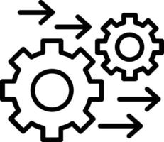 process vektor linje ikon