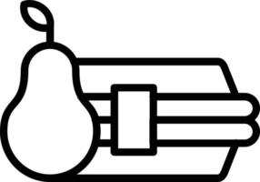 Symbol für die Vektorlinie der Lunchbox vektor