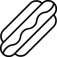 Symbol für Hot-Dog-Vektorlinie vektor