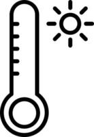 Symbol für die Vektorlinie des Thermometers vektor