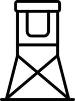vakttorn vektor linje ikon