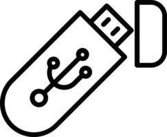 Symbol für USB-Vektorlinie vektor