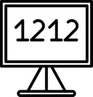 whiteboard vektor linje ikon
