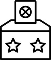 Symbol für die Vektorlinie der Abstimmungsbox vektor