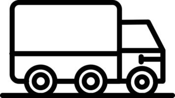 Symbol für die Vektorlinie des fahrenden LKW vektor