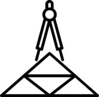 Symbol für Geometrievektorlinie vektor