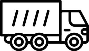 Symbol für LKW-Vektorlinie vektor