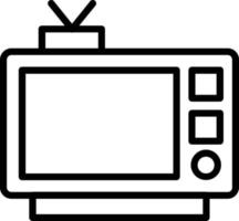 Symbol für die Vektorlinie des Fernsehers vektor