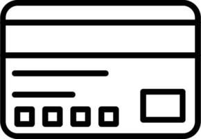 Symbol für die Vektorlinie der Visa-Karte vektor