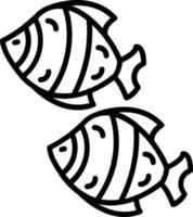 Symbol für die Fischvektorlinie vektor