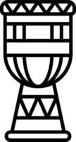 Symbol für Djembe-Vektorlinie vektor