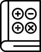 Mathe-Vektor-Liniensymbol vektor