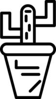 Symbol für Kaktusvektorlinie vektor