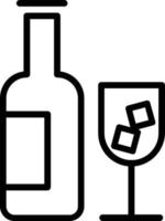 Symbol für die Alkoholvektorlinie vektor