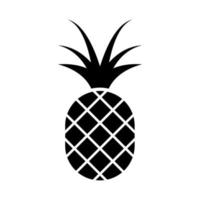 Ananas-Vektorsymbol isoliert auf weißem Hintergrund vektor