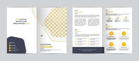 Corporate Business Bi-Fold-Broschüre-Design-Vorlage vektor