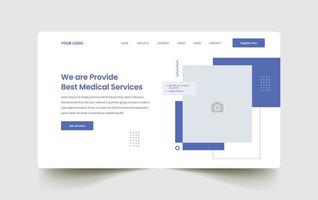 medicinsk sjukvård företag webbplats målsida ui malldesign vektor