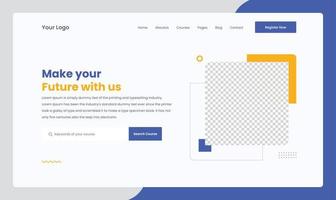 Corporate Digital Agency Website Landing Page UI-Vorlagendesign. kreatives und modernes Homepage-Design vektor