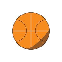 Basketballsportikonen-Vektorillustration auf weißem Hintergrund vektor