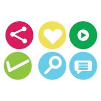 Sammlung von Vektorsymbolen für soziale Medien vektor