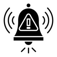 Glyph-Symbol für Warnalarm vektor