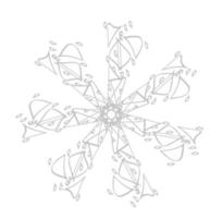 abstrakte geometrische form radial verzierte himmlische isolierte mandala vektor