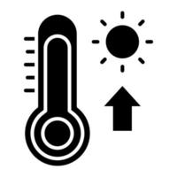 Thermometer-Glyphe-Symbol vektor