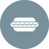 Hot-Dog-Glyphe-Kreis-Hintergrund-Symbol vektor