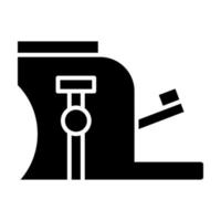 Symbol für Pilates-Stuhl-Glyphe vektor