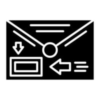 Poststempel-Glyphe-Symbol vektor