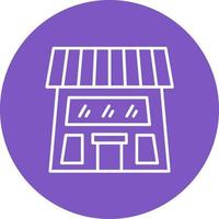 Shop Frontlinie Kreis Hintergrundsymbol vektor