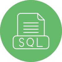 sql-fil linje cirkel bakgrundsikon vektor