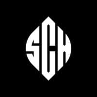 scx-Kreisbuchstaben-Logo-Design mit Kreis- und Ellipsenform. scx ellipsenbuchstaben mit typografischem stil. Die drei Initialen bilden ein Kreislogo. scx-Kreis-Emblem abstrakter Monogramm-Buchstaben-Markierungsvektor. vektor