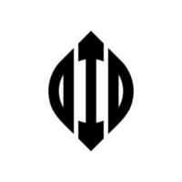 Oid-Kreis-Buchstaben-Logo-Design mit Kreis- und Ellipsenform. oid ellipsenbuchstaben mit typografischem stil. Die drei Initialen bilden ein Kreislogo. oid kreis emblem abstraktes monogramm buchstabe mark vektor. vektor