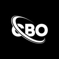 cbo logotyp. cbo brev. cbo brev logotyp design. initialer cbo logotyp länkad med cirkel och versaler monogram logotyp. cbo-typografi för teknik-, affärs- och fastighetsmärke. vektor