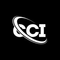 cci logotyp. cci brev. cci bokstavslogotypdesign. initialer cci logotyp länkad med cirkel och versaler monogram logotyp. cci-typografi för teknik-, affärs- och fastighetsmärke. vektor