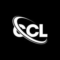 ccl-Logo. ccl-Brief. ccl-Buchstaben-Logo-Design. ccl-Logo mit Initialen, verbunden mit Kreis und Monogramm-Logo in Großbuchstaben. ccl-typografie für technologie-, geschäfts- und immobilienmarke. vektor