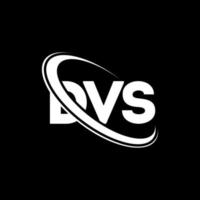 DVS-Logo. DV Brief. Design des DV-Brieflogos. Initialen dvs-Logo verbunden mit Kreis und Monogramm-Logo in Großbuchstaben. dvs Typografie für Technologie-, Business- und Immobilienmarke. vektor