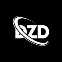 dzd logotyp. dzd bokstav. dzd bokstavslogotypdesign. initialer dzd logotyp länkad med cirkel och versaler monogram logotyp. dzd typografi för teknik, företag och fastighetsmärke. vektor