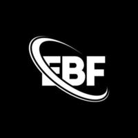 ebf-Logo. ebf-Brief. ebf-Buchstaben-Logo-Design. Initialen ebf-Logo verbunden mit Kreis und Monogramm-Logo in Großbuchstaben. ebf Typografie für Technologie-, Business- und Immobilienmarke. vektor