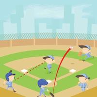 Baseball-Konzept, Cartoon-Stil vektor