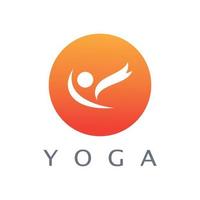 Logo-Design von Menschen, die Yoga-Symbol-Symbol-Illustrationsvektor machen vektor