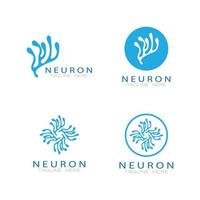 Neuron-Logo oder Nervenzellen-Logo-Design, Molekül-Logo-Illustrationsvorlagensymbol mit Vektorkonzept vektor