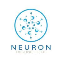 Neuron-Logo oder Nervenzellen-Logo-Design, Molekül-Logo-Illustrationsvorlagensymbol mit Vektorkonzept vektor